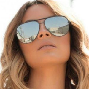 Quay x Desi - New - Black/ Silver Mirror Aviators